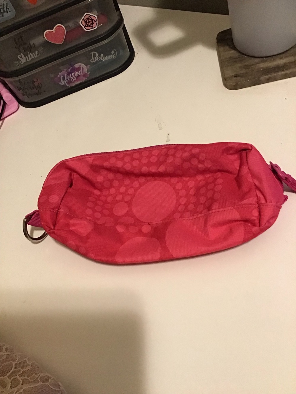 Thirty one Pink Dot-Print Women's Wristlet Pouch